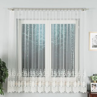 Firanka haftowana na metry 121377 wysokość 180 cm kolor kremowy