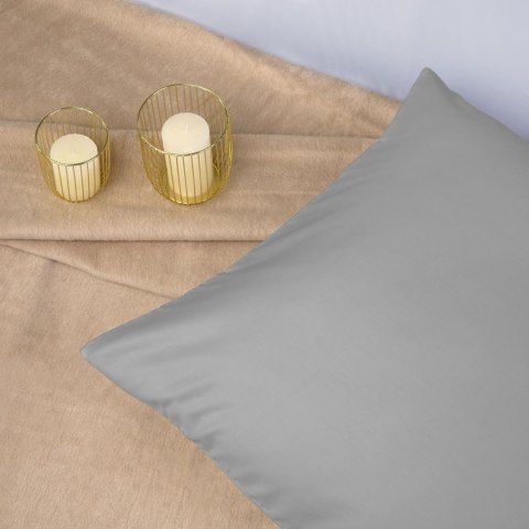 Poszewka satyna bawełna kolor popiel 024 40x40.