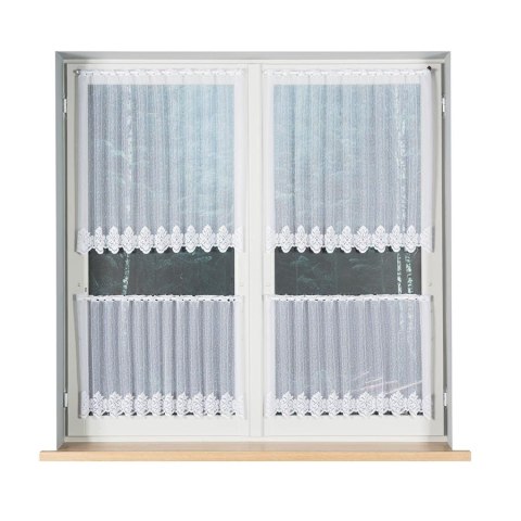 Zazdrostka żakardowa na metry 023405 wysokość 70 cm kolor biały