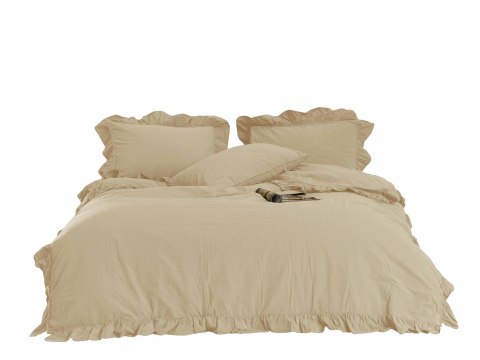 Pościel bawełniana AKDENIZ CREAM/160x200(P) STONEWASHED Pościel bawełniana AKDENIZ CREAM/160x200(P) STONEWASHED