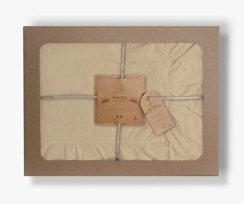 Pościel bawełniana AKDENIZ CREAM/160x200(P) STONEWASHED Pościel bawełniana AKDENIZ CREAM/160x200(P) STONEWASHED