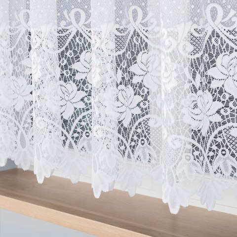 Firanka żakardowa na metry 017480 wysokość 150 cm kolor biały
