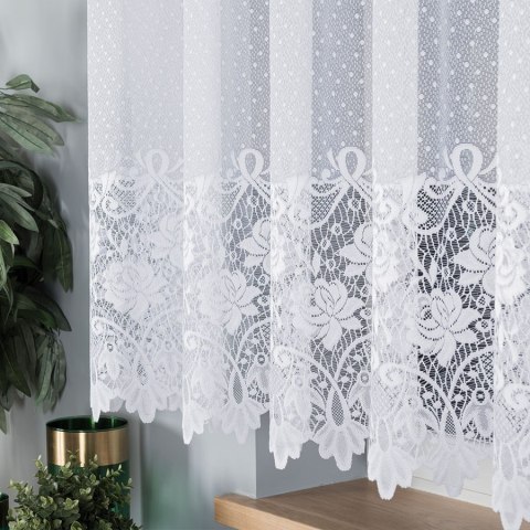 Firanka żakardowa na metry 017480 wysokość 150 cm kolor biały