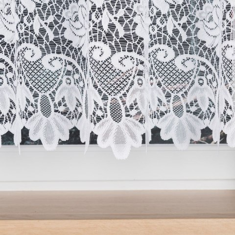 Firanka żakardowa na metry 017480 wysokość 150 cm kolor biały