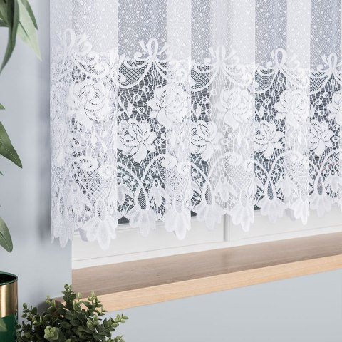 Firanka żakardowa na metry 017480 wysokość 150 cm kolor biały
