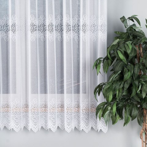 Firanka żakardowa na metry 001539 wysokość 180 cm kolor biały