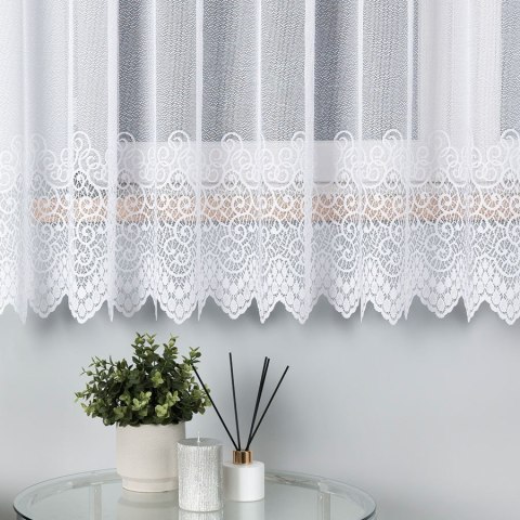 Firanka żakardowa na metry 001539 wysokość 180 cm kolor biały