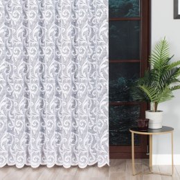 Firanka żakardowa ze wzorem po całości, wysokość 250cm, kolor 001 biały 023034/000/001/250000/1