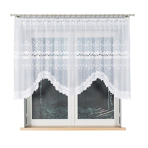 Firanka gotowa żakardowa BASTIA rozmiar 120x300 cm kolor biały