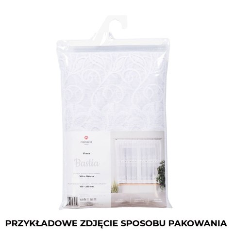 Firanka gotowa żakardowa BASTIA rozmiar 120x300 cm kolor biały