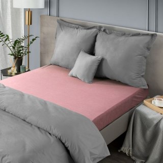 Prześcieradło frotte z gumką 220x200 cm kolor pudrowy