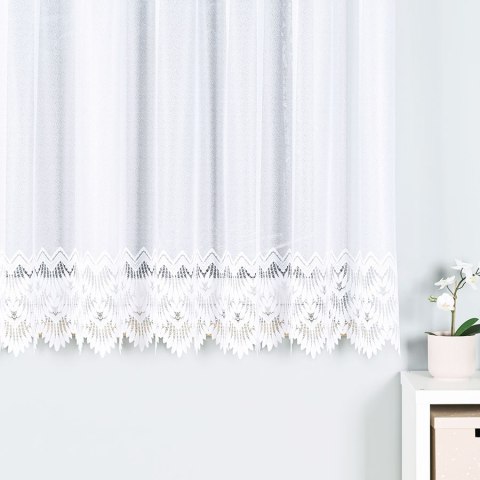 Firanka żakardowa 018989, wysokość 170 cm, kolor biały. Wyjątkowy detal, który doda uroku i stylu Twojemu pomieszczeniu.