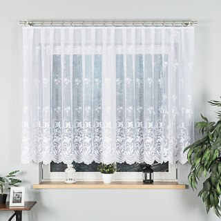 Firanka żakardowa na metry 023400 wysokość 140 cm kolor biały