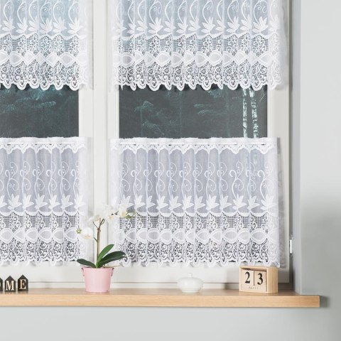 Zazdrostka żakardowa na metry 018960 wysokość 50 cm kolor biały