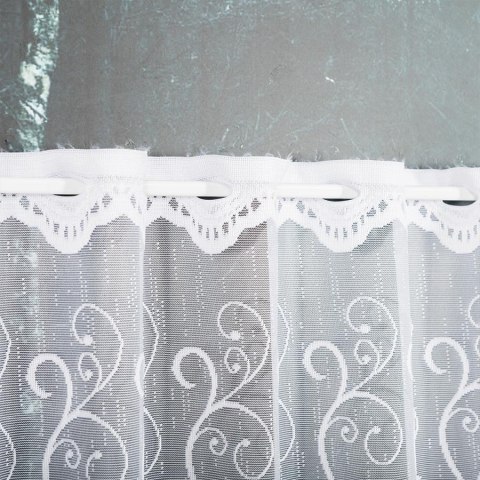 Zazdrostka żakardowa na metry 018960 wysokość 50 cm kolor biały