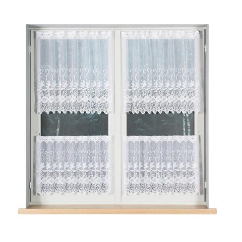 Zazdrostka żakardowa na metry 018960 wysokość 50 cm kolor biały