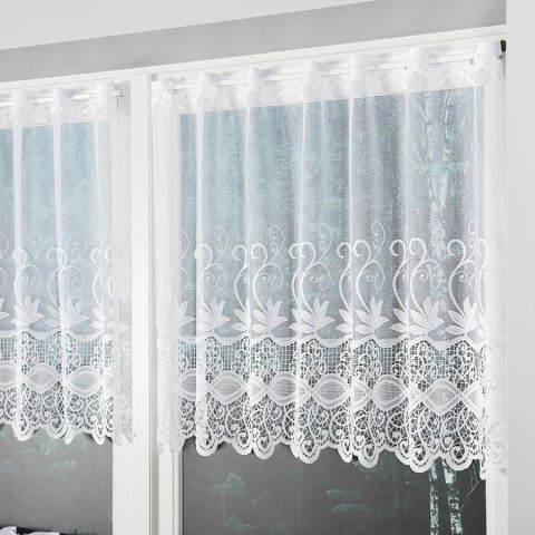 Zazdrostka żakardowa na metry 018960 wysokość 70 cm kolor biały