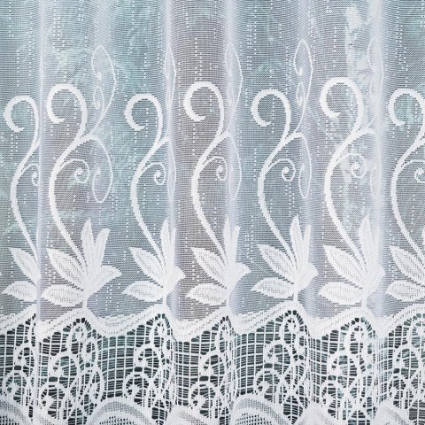 Zazdrostka żakardowa na metry 018960 wysokość 70 cm kolor biały
