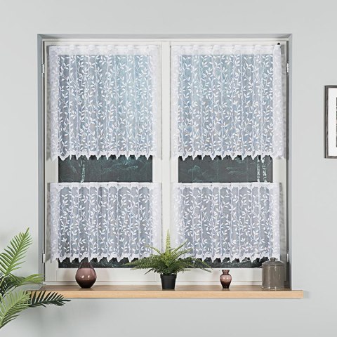 Zazdrostka żakardowa na metry 023058 wysokość 50 cm kolor biały