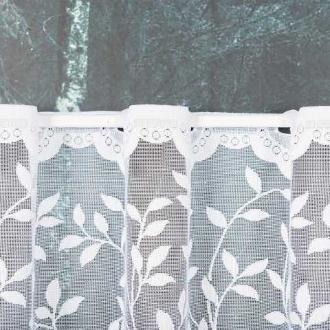 Zazdrostka żakardowa na metry 023058 wysokość 50 cm kolor biały