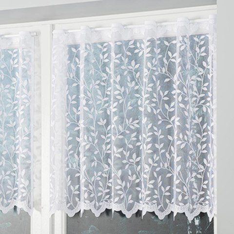 Zazdrostka żakardowa na metry 023058 wysokość 70 cm kolor biały