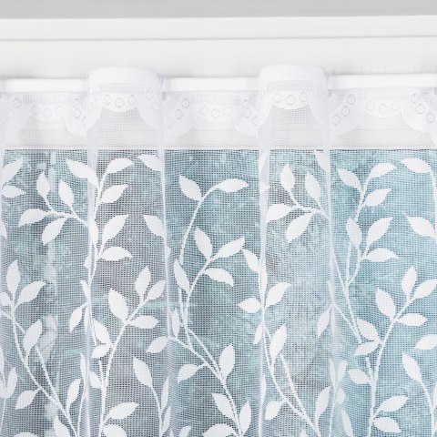 Zazdrostka żakardowa na metry 023058 wysokość 70 cm kolor biały