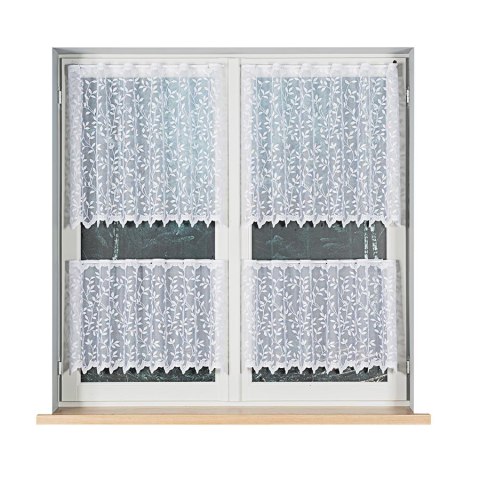 Zazdrostka żakardowa na metry 023058 wysokość 70 cm kolor biały