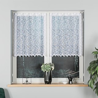 Zazdrostka żakardowa na metry 023058 wysokość 90 cm kolor biały