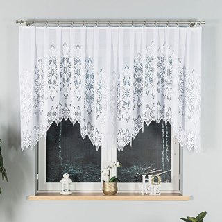 Firanka żakardowa fala, wysokość 120cm, kolor 001 biały 181040/FAL/001/120000/1