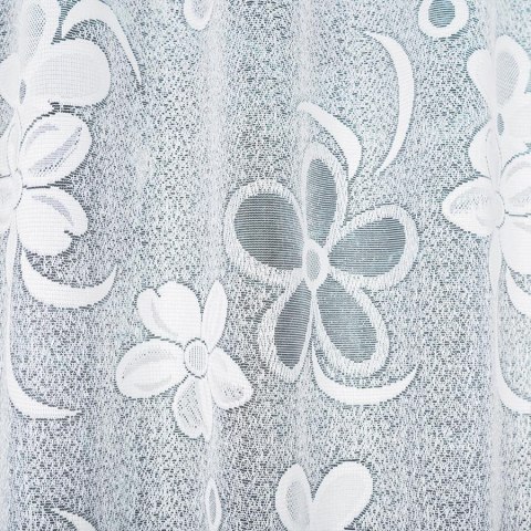 Firanka żakardowa na metry 049885 wysokość 110 cm kolor biały