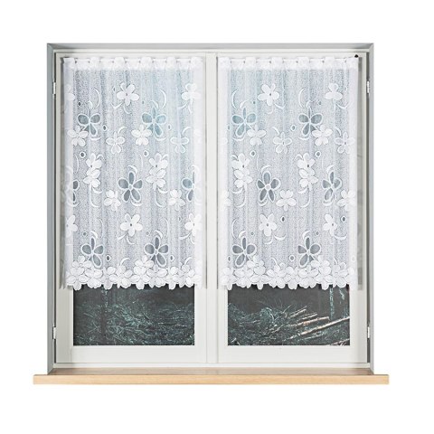 Firanka żakardowa na metry 049885 wysokość 110 cm kolor biały