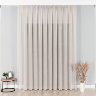 Firanka fantazyjna z ołowianką na metry wysokość 300 cm kolor beżowy