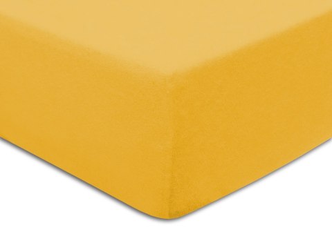 Prześcieradło frotte z gumką 160x200 cm kolor żółty Prześcieradło frotte z gumką 160x200 cm kolor żółty