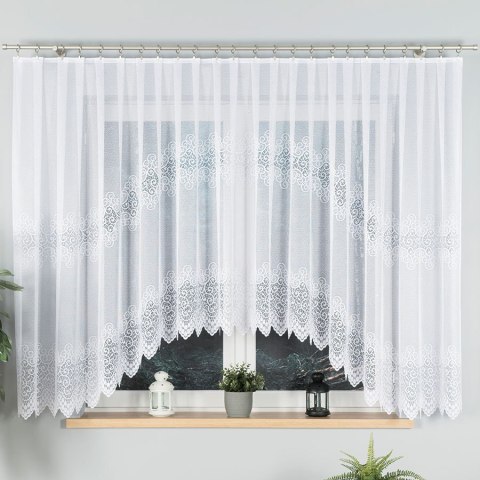 Firanka gotowa żakardowa Violetta 160x400 cm kolor biały