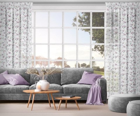 Zasłona gotowa DINA 140x270 cm kolor biały