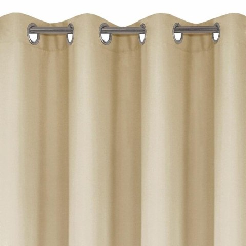 Jednokolorowa zasłona z miękkiej tkaniny RITA 140x250 cm kolor beżowy
