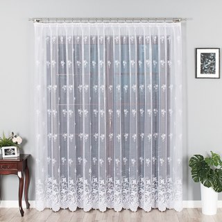 Firanka żakardowa na metry 023400 wysokość 230 cm kolor biały