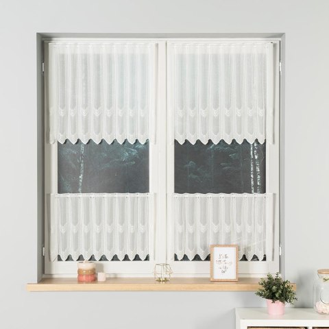 Zazdrostka haftowana panelowa na metry wysokość 60 cm kolor kremowy