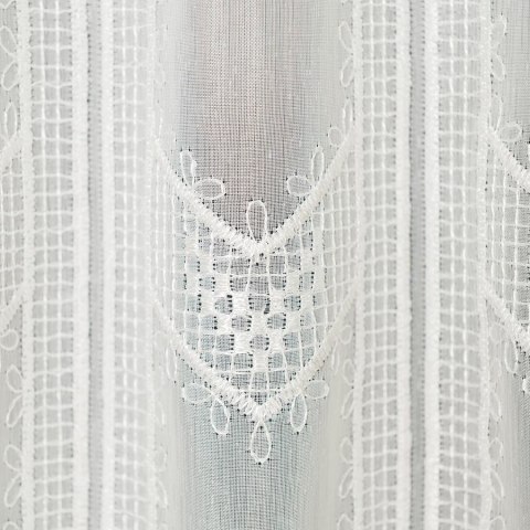 Zazdrostka haftowana panelowa na metry wysokość 60 cm kolor kremowy