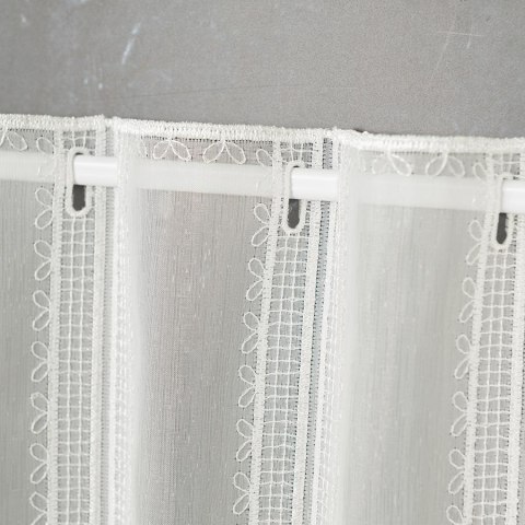 Zazdrostka haftowana panelowa na metry wysokość 60 cm kolor kremowy