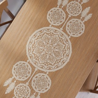 LEA Bieżnik żakardowy gotowy, łapacz snów, szerokość 45 x wysokość 155cm, kolor 002 naturalny/beż 001391/KSZ/002/045155/1