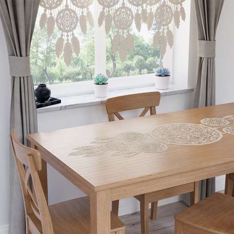 LEA Bieżnik żakardowy gotowy, łapacz snów, szerokość 45 x wysokość 155cm, kolor 002 naturalny/beż 001391/KSZ/002/045155/1