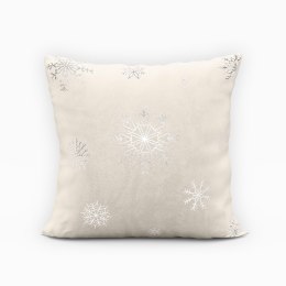 ŚNIEŻKI Poszewka dekoracyjna VELVET, 40x40cm, kolor 001 offwhite ze srebrnym zdobieniem; PBN001/POP/001 TBN001/POP/001/040040/1
