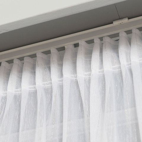 Firanka fantazyjna z ołowianką na metry wysokość 300 cm kolor biały