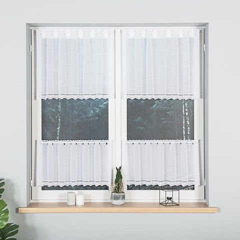 Zazdrostka haftowana na metry wysokość 60 cm kolor biały