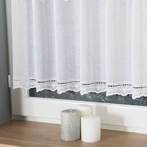 Zazdrostka haftowana na metry wysokość 60 cm kolor biały