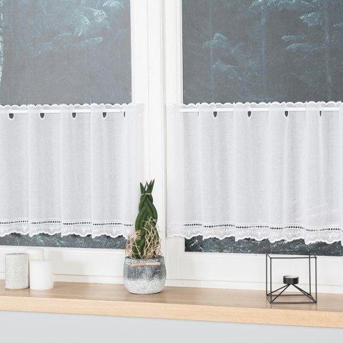 Zazdrostka haftowana na metry wysokość 60 cm kolor biały