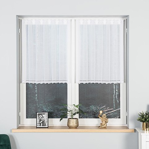 Zazdrostka haftowana na metry wysokość 90 cm kolor biały