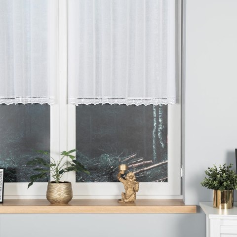 Zazdrostka haftowana na metry wysokość 90 cm kolor biały