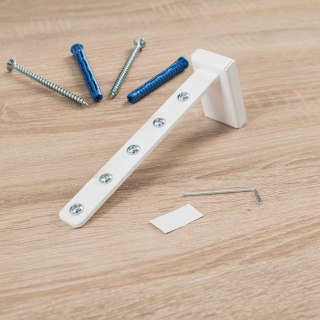 Wieszak uniwersalny kompletny długi 17cm kolor biały 010; WIESZA/UNI/010/000017/1 WIESZA/UNK/010/000017/1